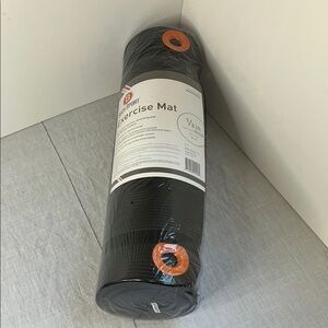 NWT Body Sport Black Exercise Mat 24 x 72, half inch thick